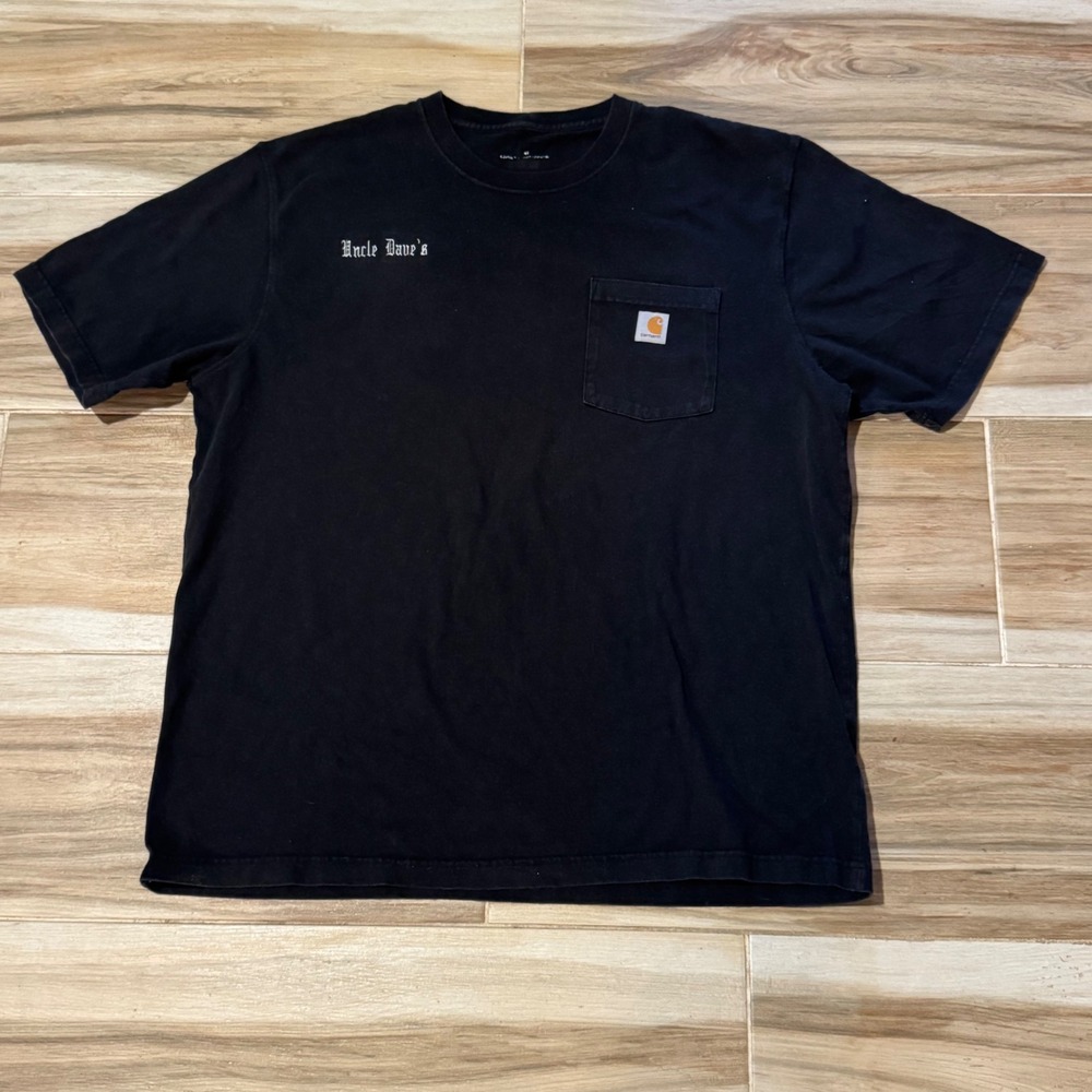 Carhartt K87 Pocket T-Shirt XL Black Uncle Daves Bar Grill Alberton MT Workwear - Picture 3 of 9